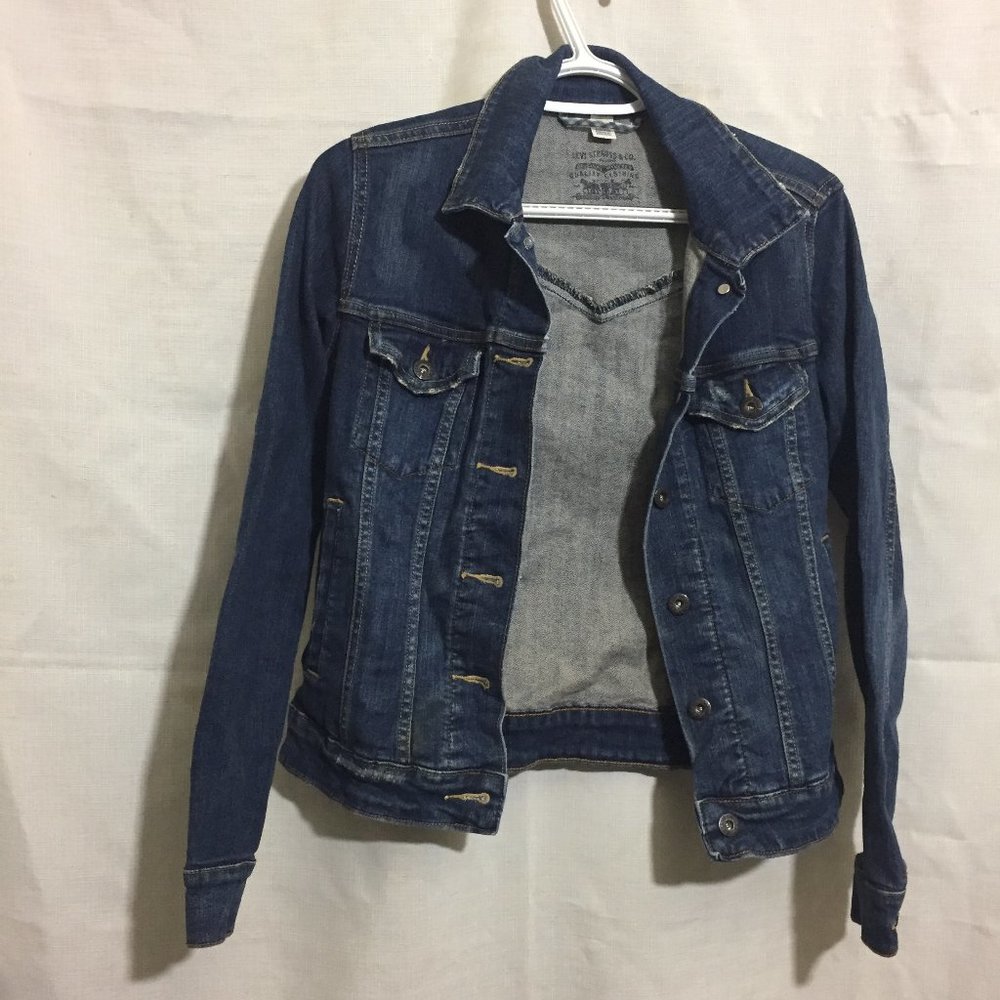 Levi's Blue Denim Jacket Small - Picture 7 of 10